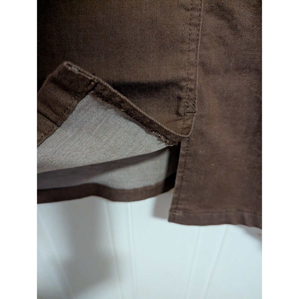 Blair Brown Twill Straight Pencil Skirt Plus Size 18W Pockets Midi Knee Mustang - Picture 4 of 8